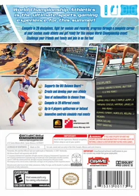 World Championship Athletics box cover back